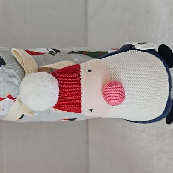 Mud Pie | NWT Baby Holiday Gnome Cotton Muslin Swaddle Blanket Rattle Set - Picture 2 of 6